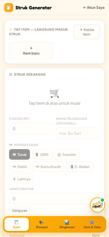Struk Generator di HP